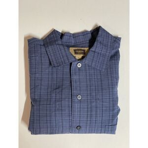 Foundry Blue Short Sleeve Button Up‎ Shirt LT